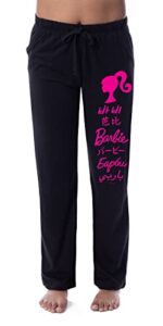 barbie womens' all around the world languages title sleep pajama pants (x-large) black