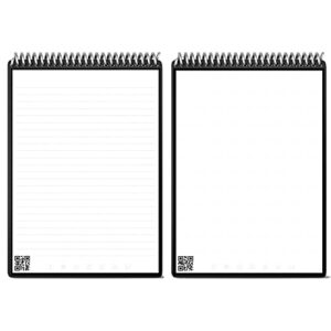 Rocketbook Flip Smart Reusable Executive Size Notepad, 6" x 8-4/5", 1 Subject, Dot-Grid and Line Ruled, 18 Sheets, Teal