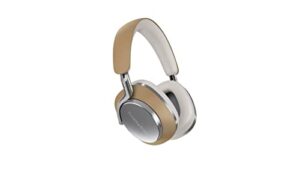 bowers & wilkins px8 over-ear wireless headphones, advanced active noise cancellation, compatible with b&w android/ios music app, premium design, offers 7-hour playback on 15-min quick charge, tan