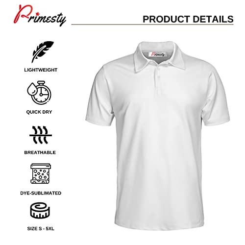 PRIMESTY Personalized US Army Polo Shirts for Men, Short-Sleeve Custom Name US Army Veteran Shirts for Men, Size S-5XL