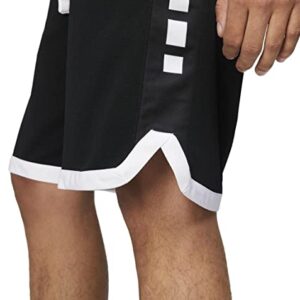 Nike Elite Stripe Basketball Short (Medium, Black/White/White)