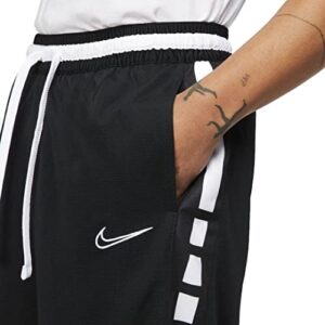 Nike Elite Stripe Basketball Short (Medium, Black/White/White)