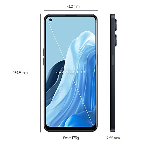 OPPO Reno 8 Lite Dual SIM 128GB ROM + 8GB RAM (GSM only | No CDMA) Factory Unlocked 5G Smartphone (Cosmic Black) - International Version