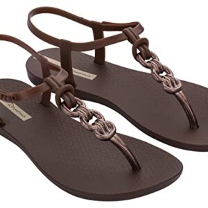 Ipanema Women's Connect Sandal - Comfortable, Stylish & Versatile Summer Footwear, Brown and Bronze, Size 9