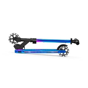 Jetson Scooters - Mars Kick Scooter (Iridescent) - Collapsible Portable Kids Push Scooter - Lightweight Folding Design with High Visibility RGB Light Up LEDs on Wheels and Deck