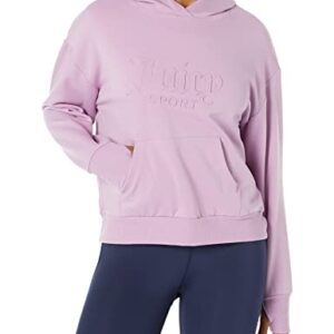 Juicy Couture Women's Iconic Logo Hoodie, Lavender Mist, Large