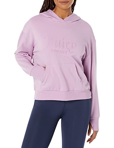 Juicy Couture Women's Iconic Logo Hoodie, Lavender Mist, Large