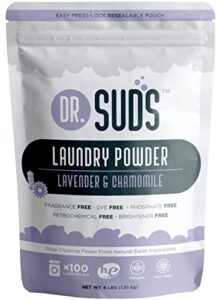 new dr suds natural laundry detergent powder 100+ loads lavender chamomile made with natural earth minerals