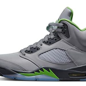 Nike Men's Air Jordan 5 Retro Sneaker, Silver/Green Bean-flint Grey, 10.5