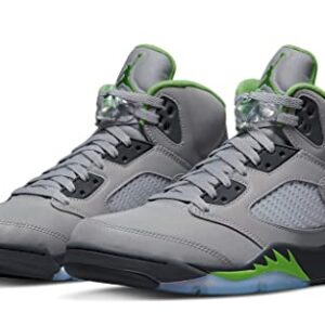 Nike Men's Air Jordan 5 Retro Sneaker, Silver/Green Bean-flint Grey, 10.5