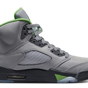 Nike Men's Air Jordan 5 Retro Sneaker, Silver/Green Bean-flint Grey, 10.5