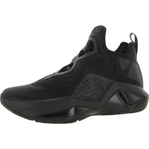 nike men's lebron soldier xiv 14 basketball shoes, black/metallic dark grey, 8.5