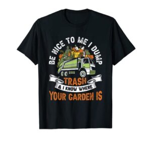 trash truck driver trashman dustman garbage collector truck t-shirt