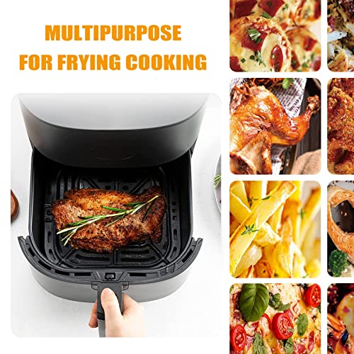 Air Fryer Grill Pan for COSORI Air Fryer Pro LE 5 Qt, Non-Stick 8.26’’*8.26’’Square Air Fryer Rack Replacement Parts Accessories Grill Plate Crisper Plate Tray with Rubber Bumpers, Dishwasher Safe