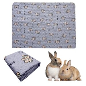 pinvnby rabbit cage liners 35.4"x62.9"washable guinea pig cage liners reusable pet training pads for hamster chinchilla cats puppies