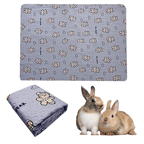 PINVNBY Rabbit Cage Liners 35.4"x62.9"Washable Guinea Pig cage Liners Reusable Pet Training Pads for Hamster Chinchilla Cats Puppies