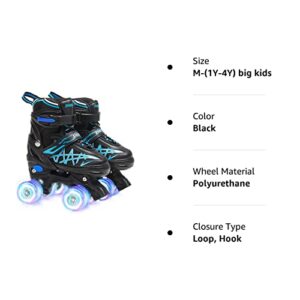 SHDSL Roller Skates for Boys Kids Child Toddler Beginners, Adjustable 4 Sizes Roller Skates for Adult and Youth with All Light Up Wheels, Patines para niñas for Outdoor Indoor Sports