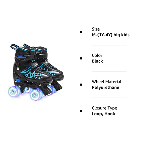 SHDSL Roller Skates for Boys Kids Child Toddler Beginners, Adjustable 4 Sizes Roller Skates for Adult and Youth with All Light Up Wheels, Patines para niñas for Outdoor Indoor Sports