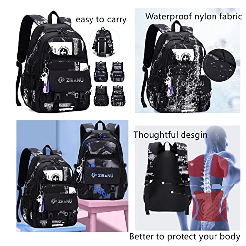 Mfikaryi Large Capacity Kids Rolling Backpack Wheeled Elementary School Bag Primary Students Trolley Bookbag for Boys