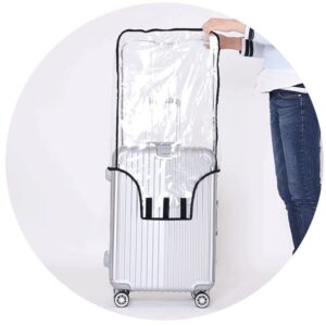 FABULWAY 3PCS Clear PVC Suitcase Cover Protectors Transparent Luggage Cover Waterproof Wheeled Suitcase Dust Cover Dustproof Travel Luggage Sleeve Protector 20"+24"+28"(3PCS)