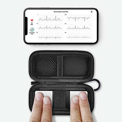 Heart Monitor Case Compatible with AliveCor for Kardia Mobile ECG/for KardiaMobile 6L for Apple and Android Device - CASE ONLY (Dark)