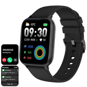 smart watch (answer/make call),1.9" smartwatch fitness tracker for android and ios phones with heart rate sleep tracking, multi sport modes, blood oxygen,ai voice control,fitness watch for women men