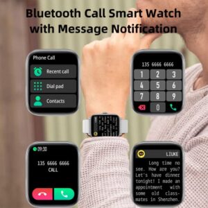 Smart Watch with Phone Function, Make/Answer Call AI Voice Control, Smartwatch with 28 Sport Modes Pedometer Blood Oxygen Heart Rate Sleep Monitor, Fitness watch for Android and IOS Phones Men Women