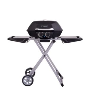 pit boss 2b portable gas grill with collapsible cart, black (10919)