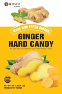 ginger hard candy made with fresh ginger extra strength flavor individual wrapped product of korea_300 grams_10.58oz