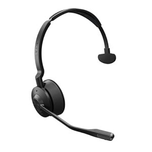 jabra engage 55 mono wireless headset with link 400 usb-a dect adapter - noise-cancelling microphone, extensive range, hearing protection - ms teams certified, works with all other platforms - black