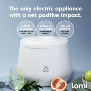 Lomi | World's First Smart Waste Electric Kitchen Composter | Turn Waste into Natural Fertilizer with a Single Button with Lomi Classic, The Smart Waste™ Electric Kitchen composter