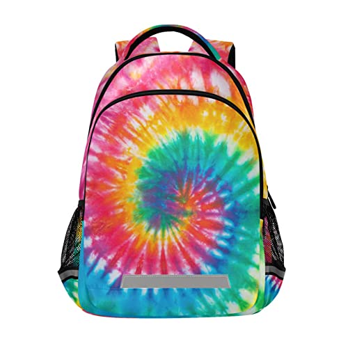 Tie Dye Rainbow Kids Backpack Girls Boys Elementary School Bookbag Travel Rucksack Laptop Bag