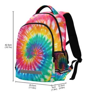 Tie Dye Rainbow Kids Backpack Girls Boys Elementary School Bookbag Travel Rucksack Laptop Bag