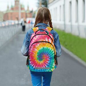 Tie Dye Rainbow Kids Backpack Girls Boys Elementary School Bookbag Travel Rucksack Laptop Bag