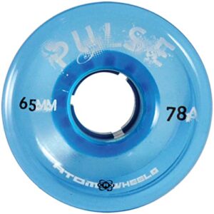 atom skates quad roller wheels/outdoor/hardness 78a / 65x37 blue pulse/set of 8