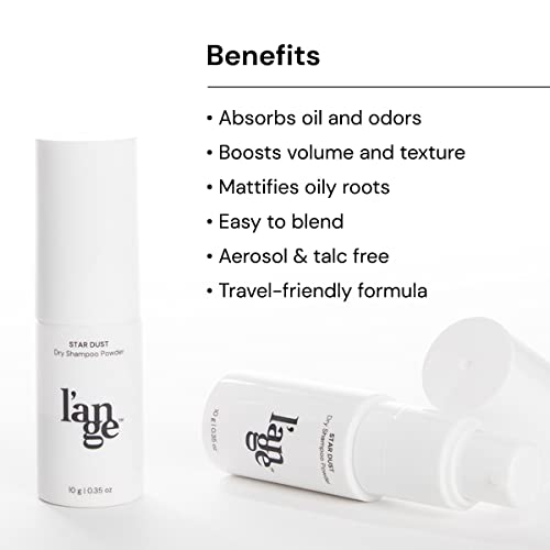 L'ANGE HAIR Star Dust Dry Shampoo Powder | Volumizing Travel Size Dry Shampoo for Women & Men | Helps Refresh Hair Between Washes | Doesn’t Leave Residue | Alcohol Free, Sulfate Free, Paraben Free