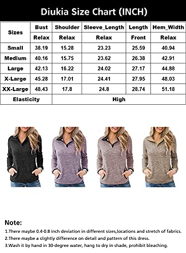 Diukia Sweatshirts Pullover Tops Womens 2022 Fall Cute Lightweight 1/4 Quarter Button V Neck Color Block Stand Collar Long Sleeve Pocket Pullover Sweatshirt for Ladies Teen Girls Juniors Gray L 12-14