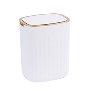 elpheco 3.5 gallon waterproof motion sensor bedroom trash can with lid, automatic garbage bin for bathroom living room office, golden