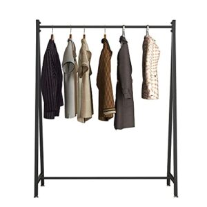 dr.iron black metal clothing rack, industrial clothes rack with top rod heavy duty clothing rack for hanging clothes for home bedroom,clothing store, laundry room