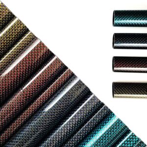 1000MM 1PC 3K Colored Carbon Fiber Tube 3K Glossy Surface OD 6mm 8mm 10mm 12mm 14mm 16mm 18mm 20mm 22mm 25mm 28mm 30mm Aqua Red Blue Yellow (22x20x1000mm, Red)