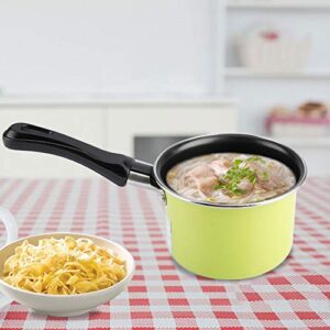 non stick stockpot practical convenient soup pot saucepan mini colorful milk pot saucepans (green)