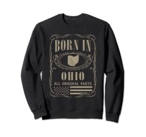 vintage classic america land map us states born ohio sweatshirt