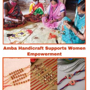 Amba Handicraft Rakhi/Rakhi for Brother/Rudraksha Rakhi/Send rakhi to USA/Rakhi for Brother with Gift Set/Rakhi Bracelet/rakhi for brother and bhabhi/Rakhi Set