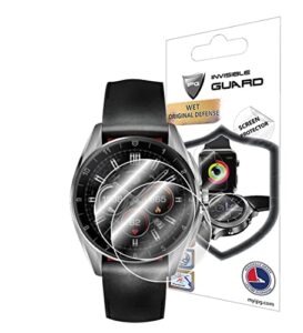 ipg for tag heuer connected calibre e4 (42 mm) watch screen protector (2 units) invisible ultra hd clear film anti scratch guard-smooth/self-healing/bubble -free for calibre e4