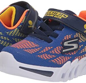 Skechers Kids Boy's Flex-Glow Elite-Vorlo Sneaker, Royal/Orange, 10 Toddler