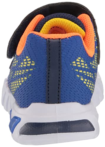 Skechers Kids Boy's Flex-Glow Elite-Vorlo Sneaker, Royal/Orange, 10 Toddler