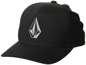volcom men's stone tech delta water resistant hat, black-new, small
