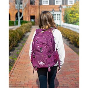 High Sierra Loop Backpack, Travel, or Work Bookbag with tablet sleeve, One Size, Copper Splatter/Maroon