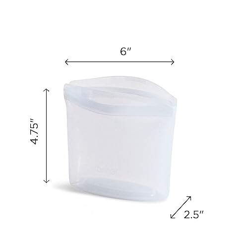 Stasher Reusable Silicone Storage Bag, Food Storage Container, Microwave and Dishwasher Safe, Leak-free, 1 Cup Bowl, Clear