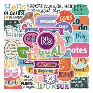 planner stickers 54pcs stickers – inspirational & motivational, cute & aesthetic stickers for adults - aesthetic accessories & sticker pack for planner,scrapbook and journal